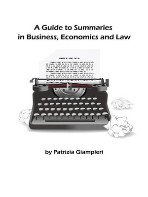cover image of A Guide to Summaries in Business, Economics and Law